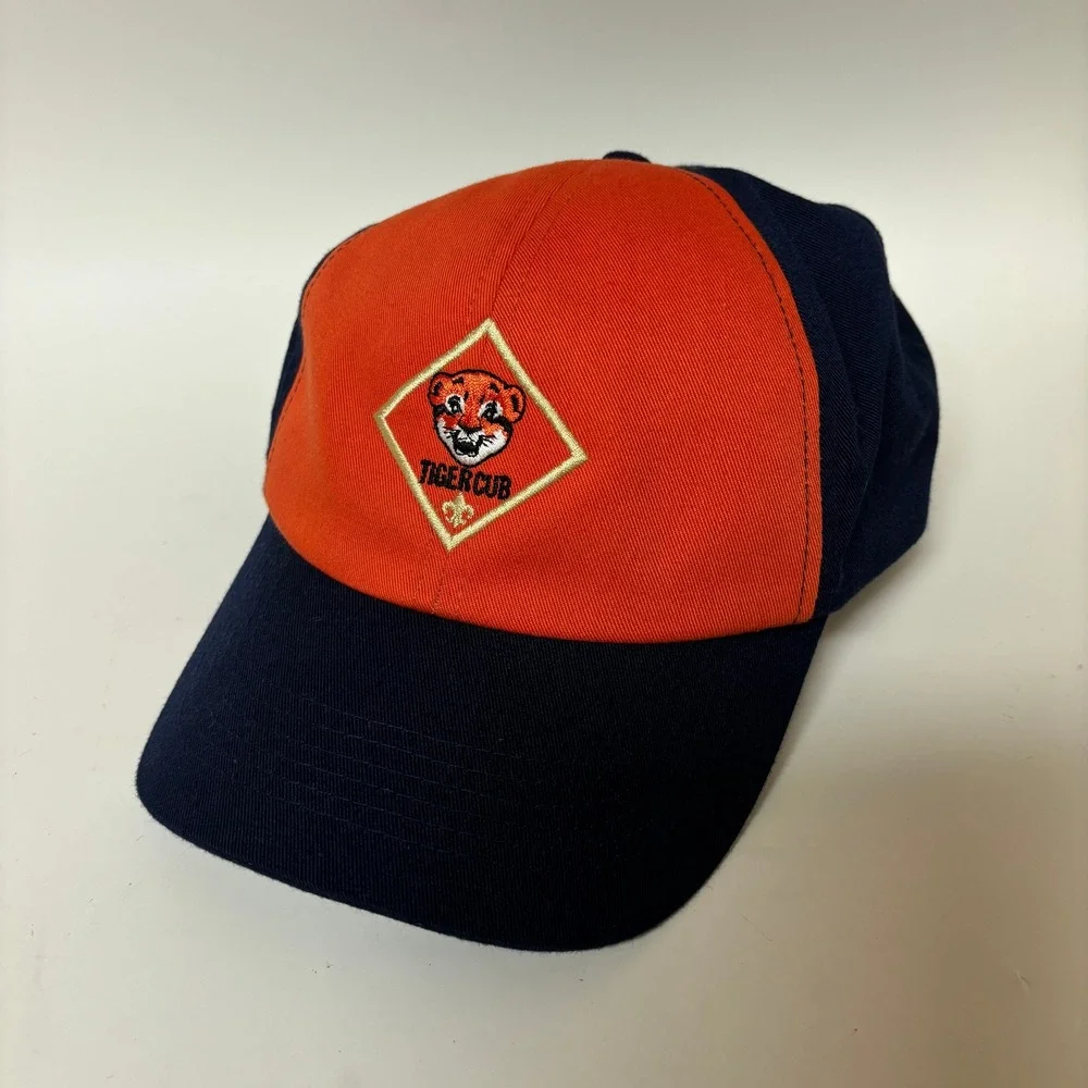 Boy Scouts of America Tiger Cub Scout Hat Orange Navy Blue Adjustable Cap